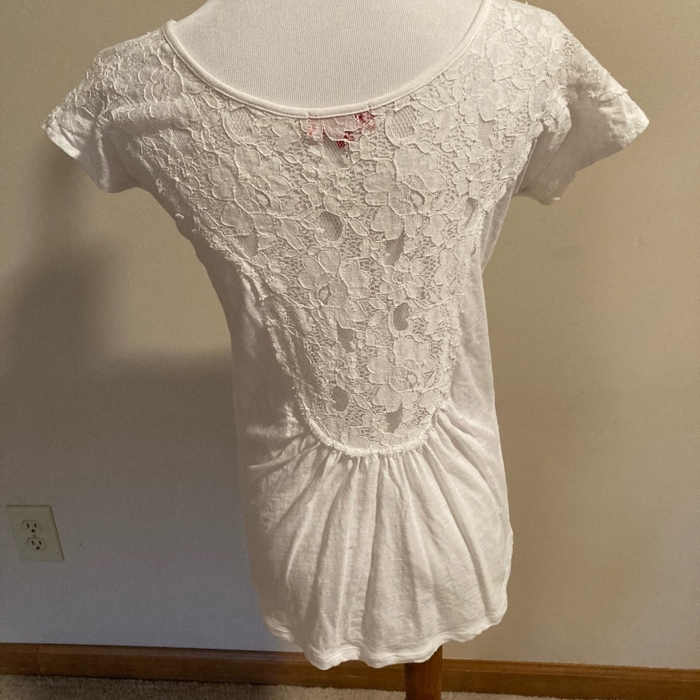 Rene Derhy/Anthropologie Lace-Back Shirt